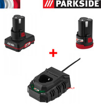 PARKSIDE® Pack 2 batterie 12 V 2Ah et 4Ah + chargeur rapide X12VTEAM - X Team