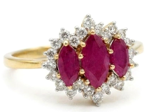 Bague amas diamant naturel - bague,