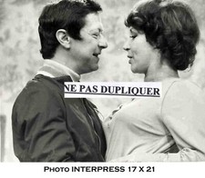 PHOTO DE PRESSE ORIGINALE INTERPRESS de CLAUDE NICOT & CLAIRE MAURIER
