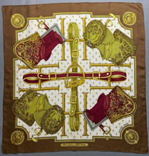 Magnifique Foulard Hermès  " Selles à Housse " /   Hermès Scarf