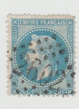 2 timbres NAPOLEON III Empire Français - 20 c BLEU OBLITERE 2602 et 4031