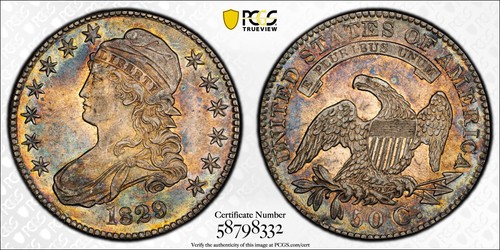 1829 capped bust half - capped,