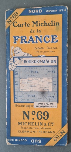 Carte routière ancienne