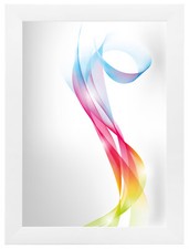 FRAMO Cadre photo Bois Blanc mat 67x10 cm à 67x150 cm, avec verre acrylique