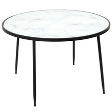 Table Basse Design "Felicity" 75cm Noir & Blanc