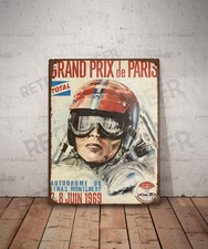 Plaque métal vintage course