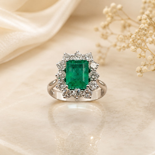 Bague émeraude ct - bague, or
