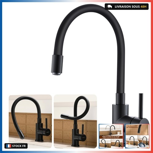 Robinet cuisine noir - de, avec