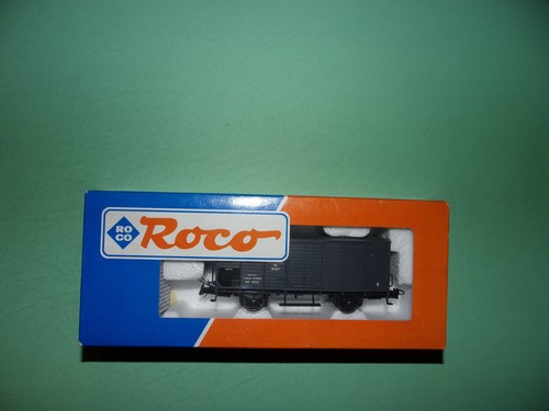 Roco wagon couvert court gris - wagon,