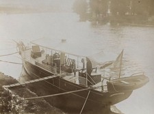 Yacht à vapeur La Flamboyante — tirage argentique d'époque — circa 1890.