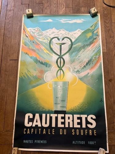 Affiche ancienne cauterets - ancienne,