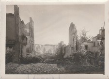 Photo Originale REIMS  Ruine de maison rue Linguet en 1920