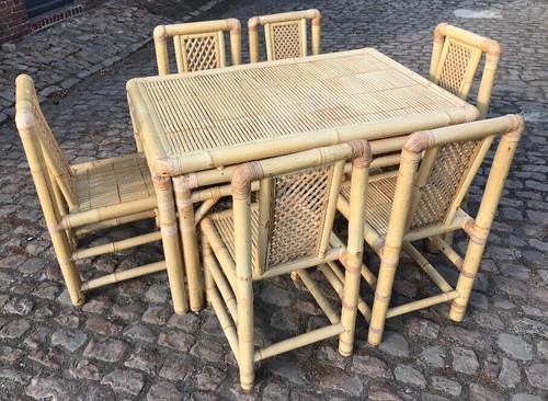 Table chaises vintage en - et, 6