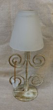LAMPE PHOTOPHORE BOUGEOIR STYLE SHABBY CHIC avec coeur