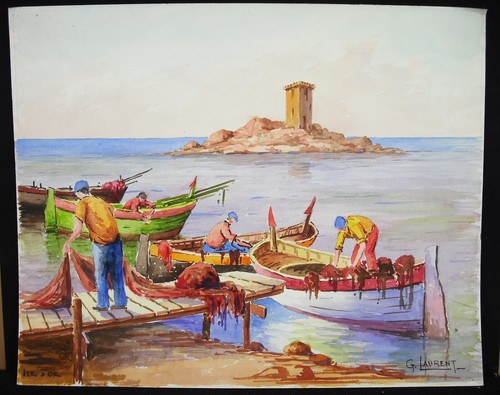 Laurent c1950 aquarelle - g,