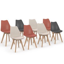 Lot de 8 chaises scandinaves