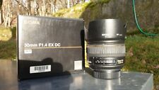 Objectif Sigma 30mm 1.4 EX DC Nikon + Filtre neutre HOYA 62mm