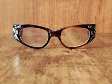 CADRE DE LUNETTES VINTAGE ANNÉES 50 SWANK MARRON ACÉTATE MADE IN FRANCE 44/20...