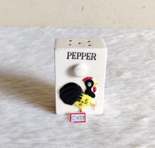 Salière En Porcelaine Émaillée Vintage Avec Un Coq Du Japon Collectible C459