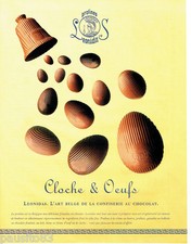 PUBLICITE ADVERTISING 036  1999  Pralines Leonidas  chocolats Cloche & oeufs