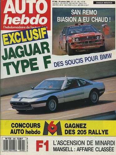 Auto hebdo 698 10 1989 - auto, 18/10/1989