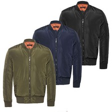 Hommes Armée MA1 Blouson Motard Militaire Fly Sécurité Harrington Veste 5Pockets