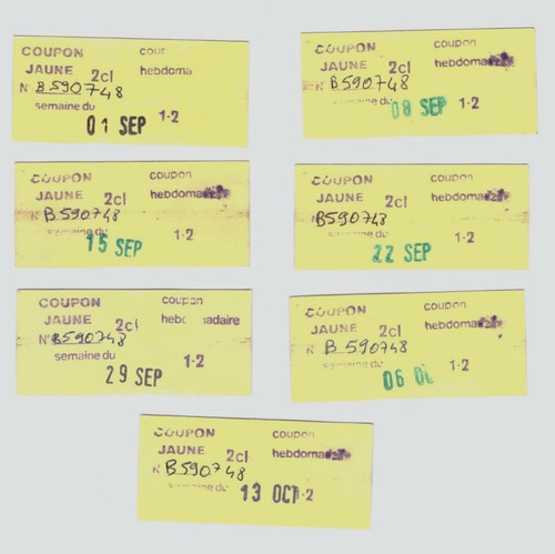 Lot tickets de métro - lot,