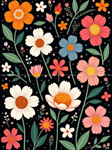 Photo fleurs graphiques pop - graphiques,