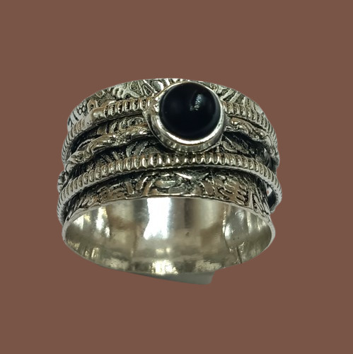 Bague toupie pierre - , précieuse