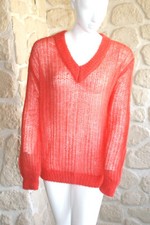 Pull orange neuf avec laine et