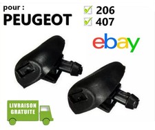 2 Gicleurs lave glace avant buse pare brise pour Peugeot 206 / 407 6438Z1 6438E6