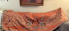 Vibrant orange peacock table - peacock,