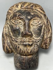 Sculpture romaine, statue buste en pierre grenat, antiquités du Proche-Orient