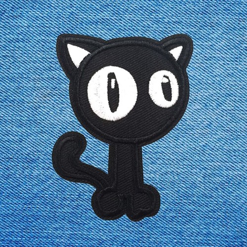 Patch écusson neuf chat noir - neuf,
