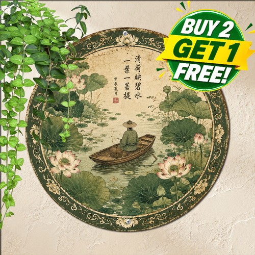 Green leaf lotus boat - leaf,