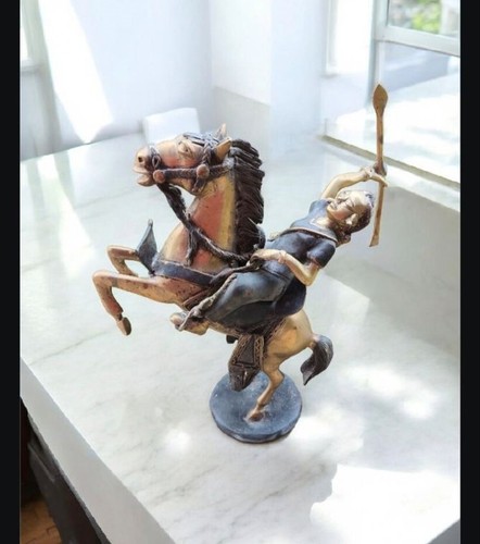 Statue bronze grand - , cavalier