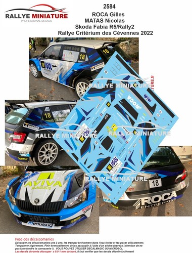 Decals ref 2584 skoda - decals, 1/43