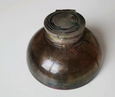 Ancien encrier en verre et