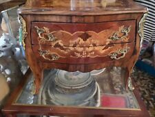commode maitrise ancienne vintage en marqueterie bois de rose du 20e siècle