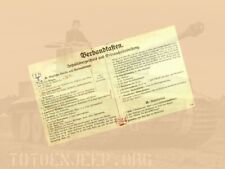 ETIQUETTE CAISSE LABEL GERMAN MEDICAL  VERBANDKASTEN 1944 . jeep willys us ww2