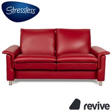 Stressless Aurora Cuir Canapé Deux Places Rouge Fonction Manuelle