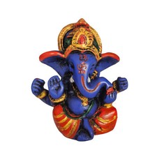Ganesh Bleu Résine 7cm
