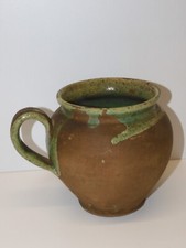 -POT TERRE CUITE VERNISSEE VERTE LA CHAPELLE DES POTS XVIII/XIXe POT à MIEL   D