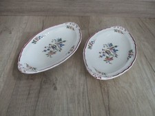  2 raviers/ beurriers  Villeroy et Boch Mettlach décor Phoenix oiseau fleurs