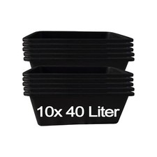 10x40l Ensemble Bac de Plantation Boîte Pot Seau à Ciment Maurerkasten Tuppen