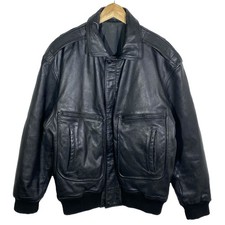 Blouson En Cuir Aviateur Noir