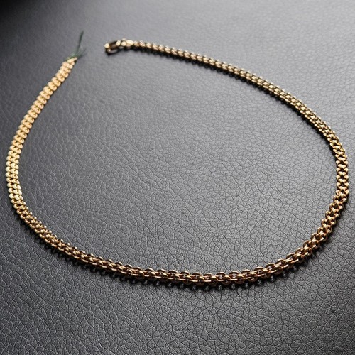 Collier double maille marine
