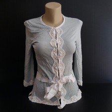 Gilet femme NOUGAT LONDON perle bambou coton soie mode vintage N6367