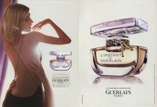 Publicité papier Parfum. Perfume ad. Guerlain L'Instant recto verso liquatouch