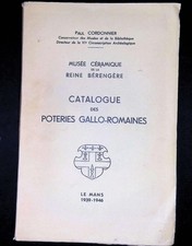 Cordonnier, Catalogue des poteries gallo-romaines Musée Céramique de la Reine Bé